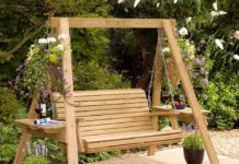 Bezpieczne huśtawki ogrodowe z drewna hustawka ogrodowa